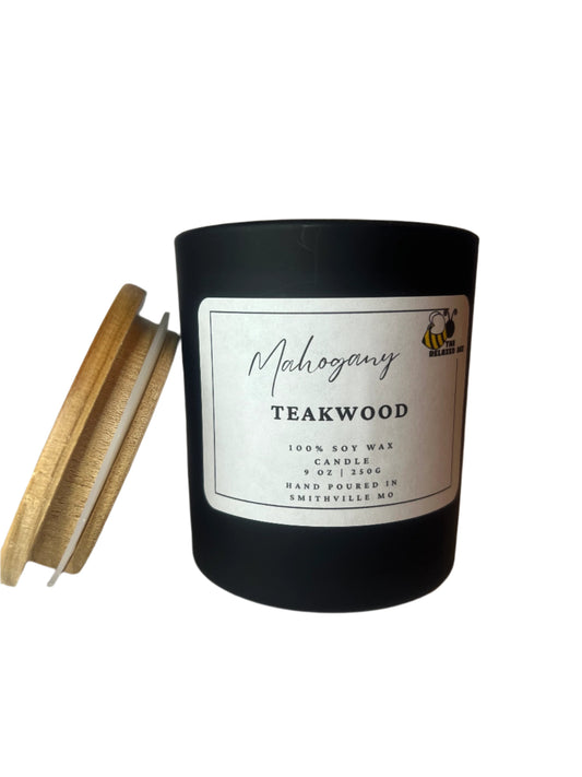 Mahogany Teakwood- 9 ounce Soy Candle