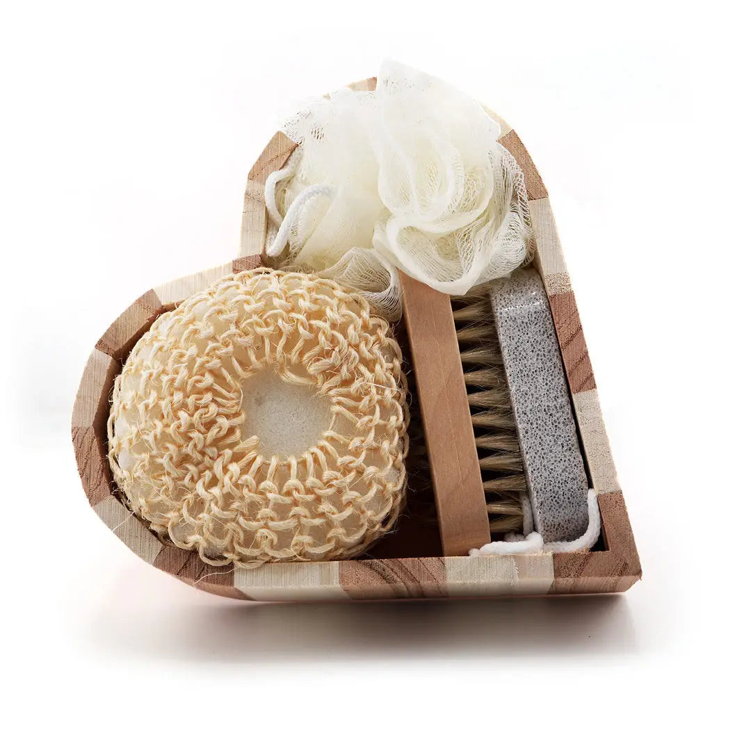 Exfoliating Bath and Shower Set Body Pouf Loofah