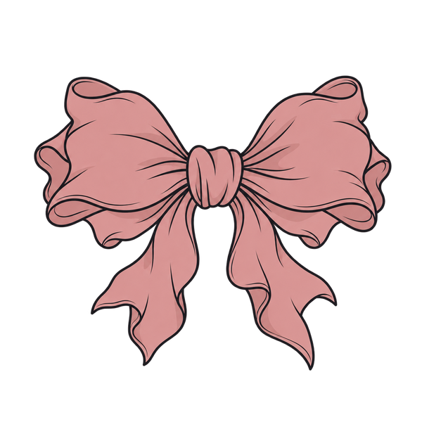 Dusty rose ruffled ribbon bow for Ruffles & Bows